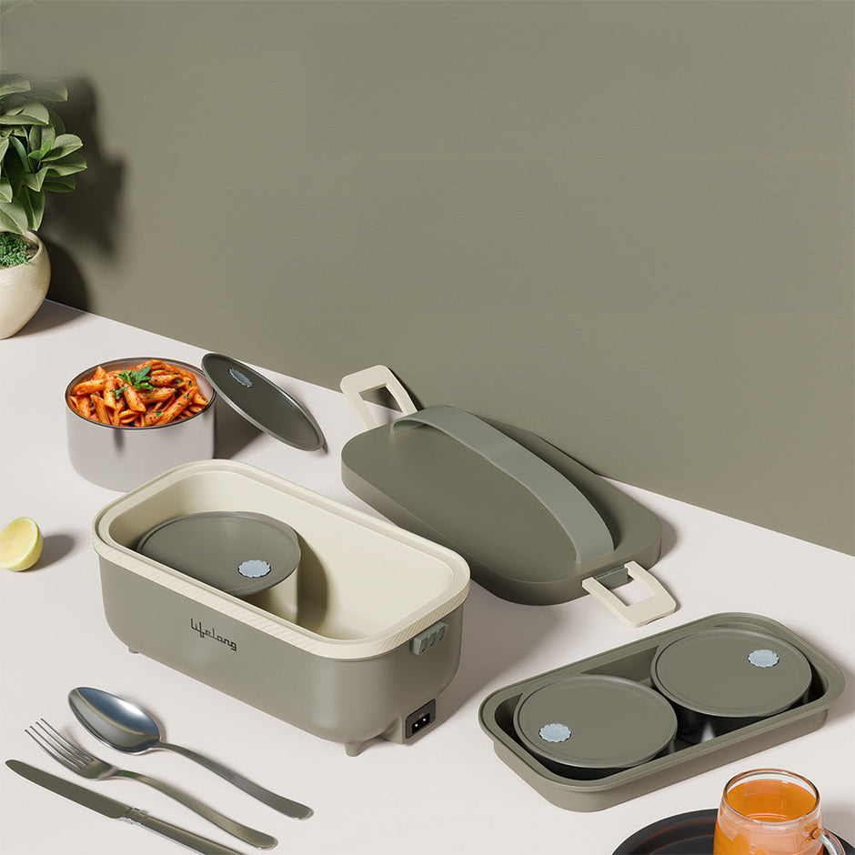 Lifelong Electric Lunch Box | Food Warmer | Set of 4 (2pcs 300ml + 2pcs 175ml) Retains Nutrients & Keeps Food Fres