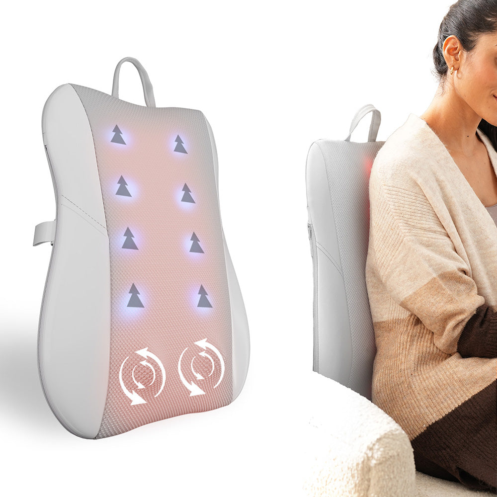 Lifelong Full Back Massager with Heat – 3D Shiatsu Kneading, SL Tracker, Deep Tissue Massage with Spot Function & Auto Shut-Off