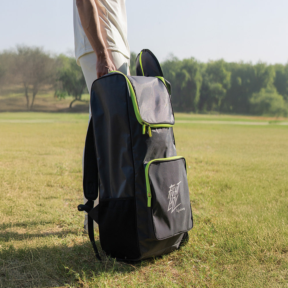 Lifelong Cricket Kit Bag | Dedicated Bat Pocket | Durable Construction | Adjustable Shoulder Straps - Grey Colour