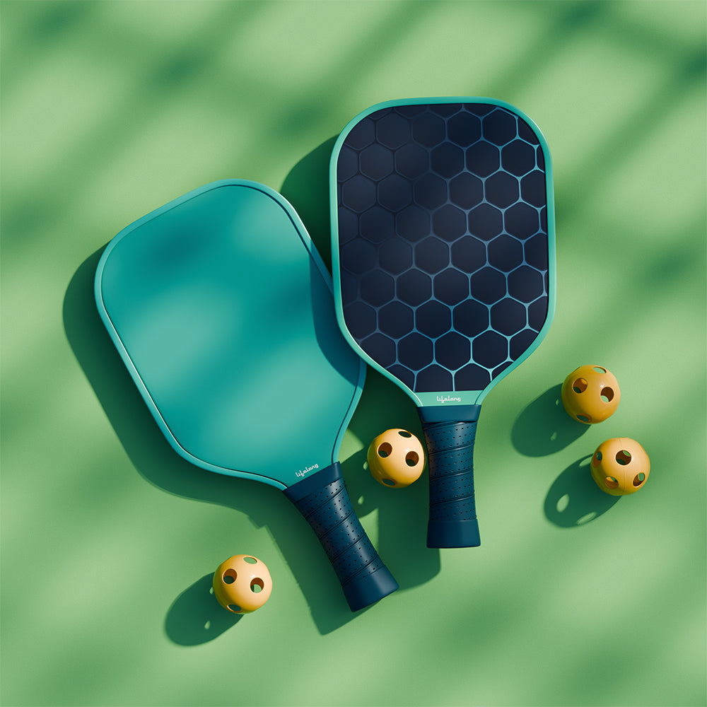 Lifelong Pickle ball Paddle with 4 Pcs balls & carry bag | Fiberglass material | Pickle Racket Set