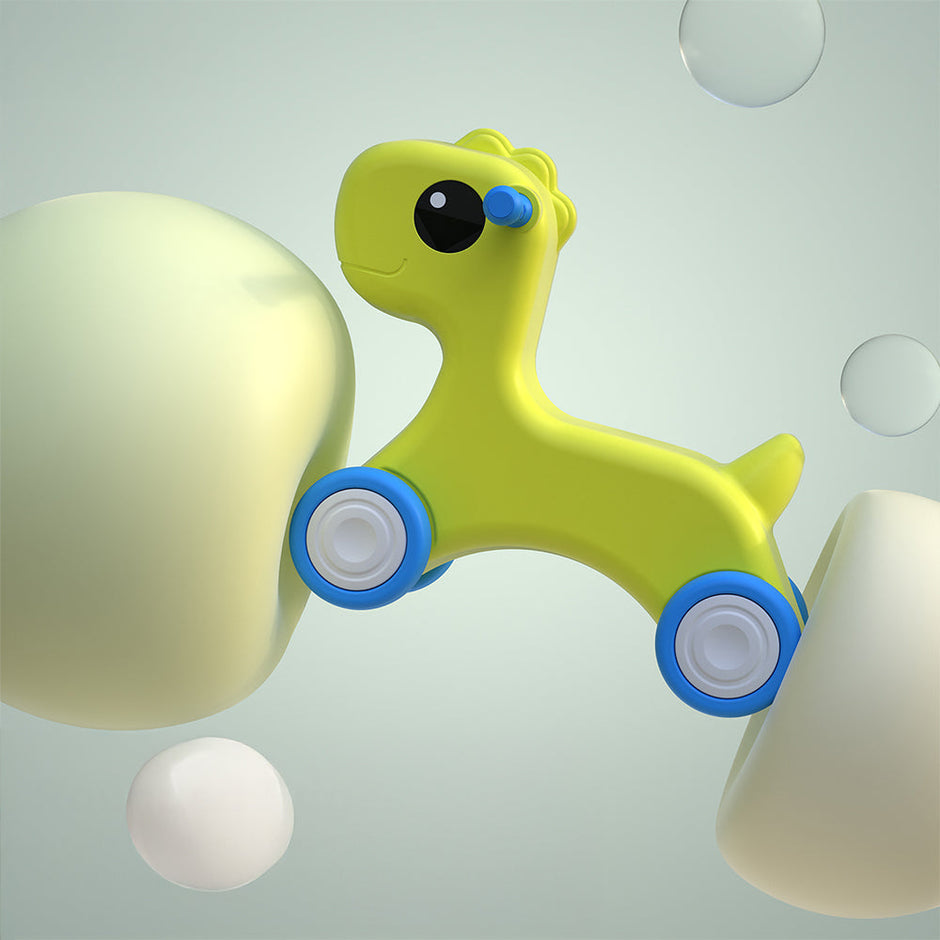 Lifelong Cuppy Horse Ride-On for Kids 1+ | Safe Push Toy for Indoor & Outdoor Play | 35kg Load, Yellow