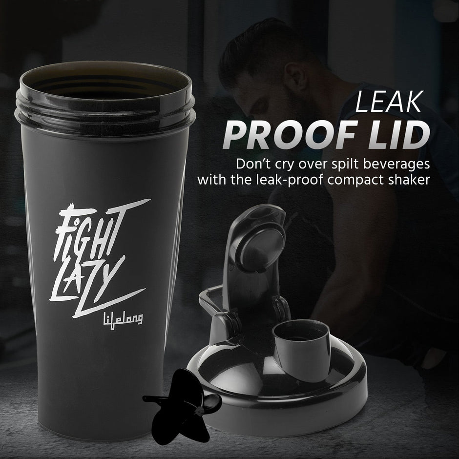Lifelong Protein Shaker Bottle with Blender Ball | Leakproof, Wide Mouth, Flip Cap, 700ml - LLSHB04