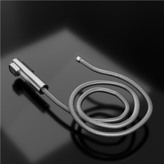 Lifelong Dual Flow Jet Spray SS-304 High Pressure Bidet with Hose & Hook for English Toilet