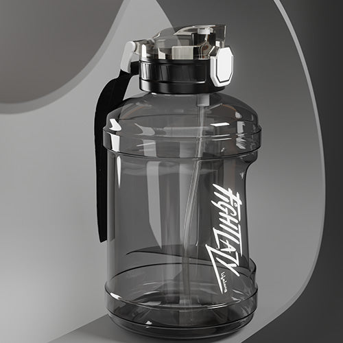 Lifelong 1.6L Gallon Water Bottle, Gym & Sports Bottle for Men, Women & Kids (Plastic, Black)