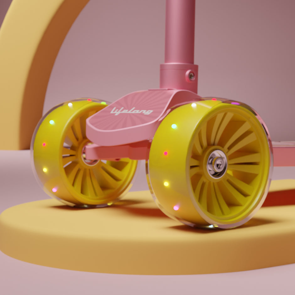Kids scooter with led wheels