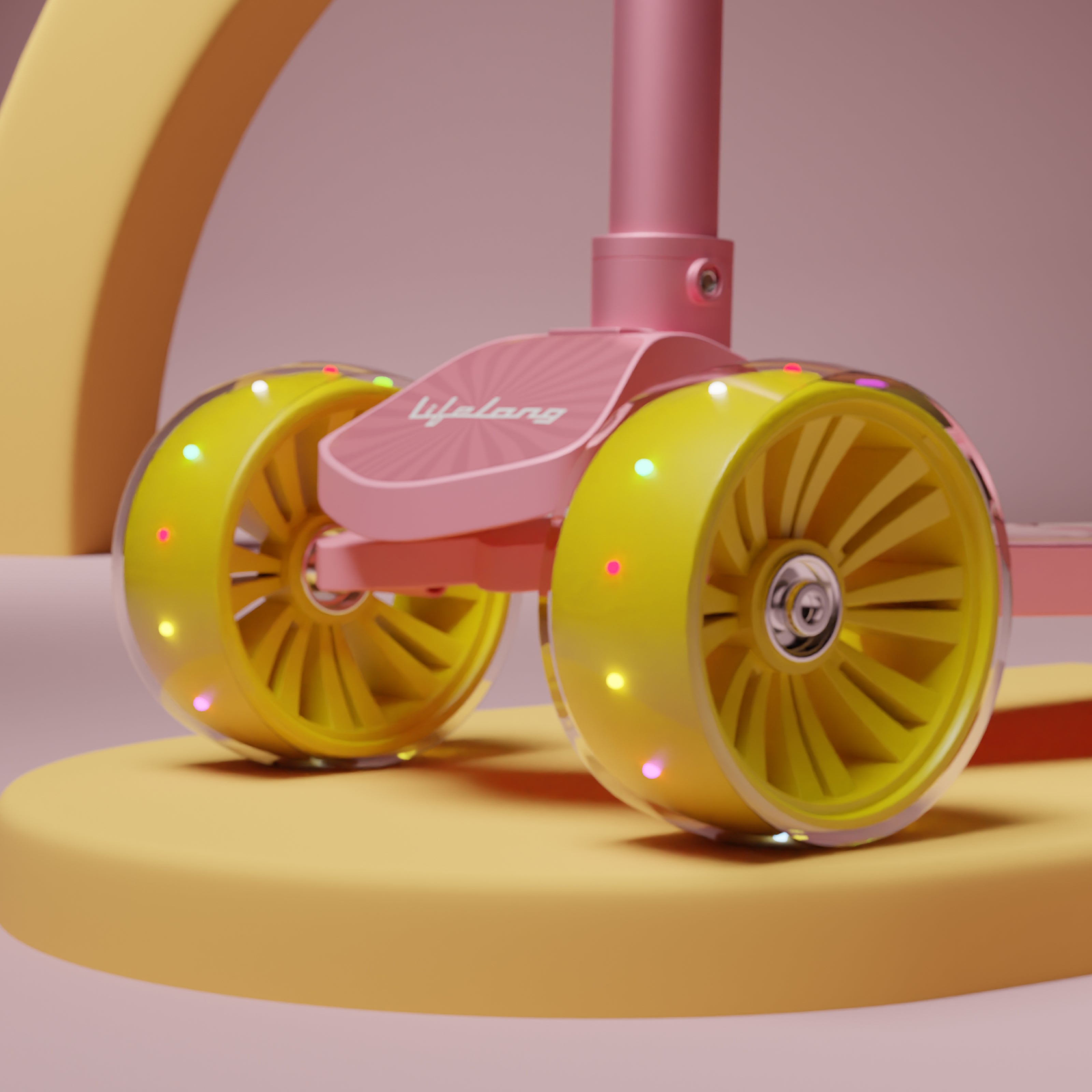 Kids scooter with led wheels