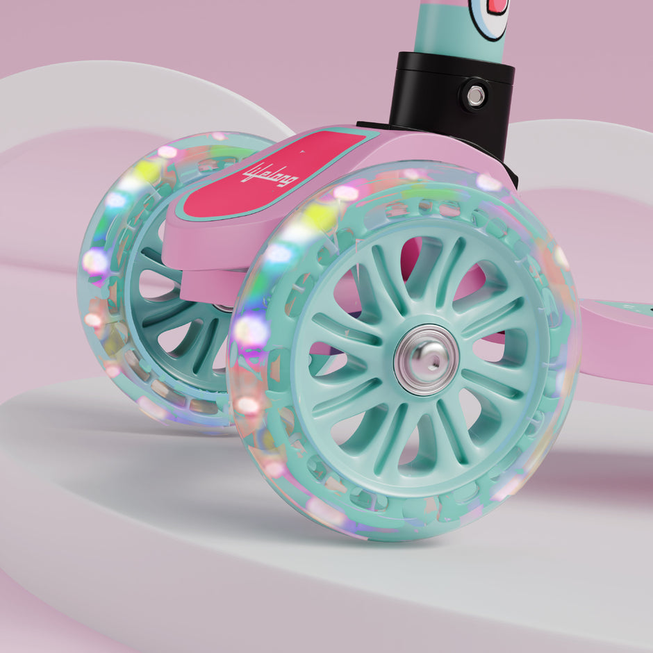 Kids Scooter with Broad Wheels (Pink/Blue)