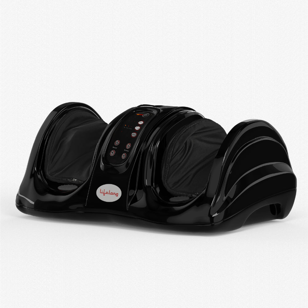 Powerful Electric Foot Massager for Pain Relief with kneading and rolling Massager (Black)