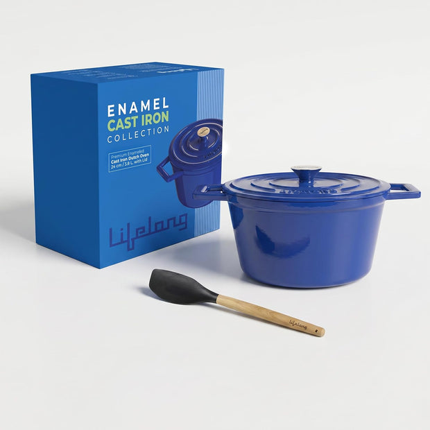 3.8L Enamel Cast Iron Casserole with Lid