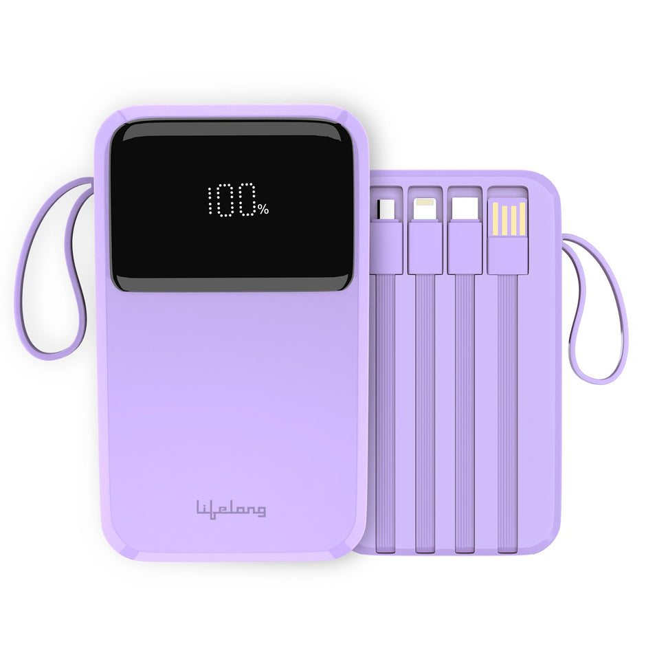 Lifelong 10000 mAh 22.5W fast charging powerbank -Purple