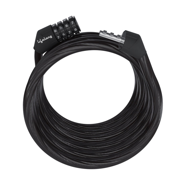 Resettable 4-Digit Combination Cable Bike Lock