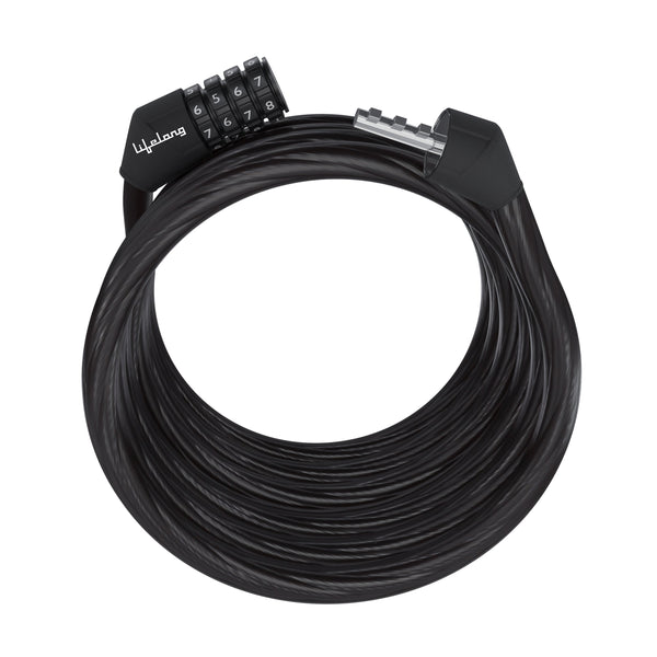 LLNML01 Lifelong Multipurpose 4 Digit Numeric Cable Bike/Bicycle Helmet Lock