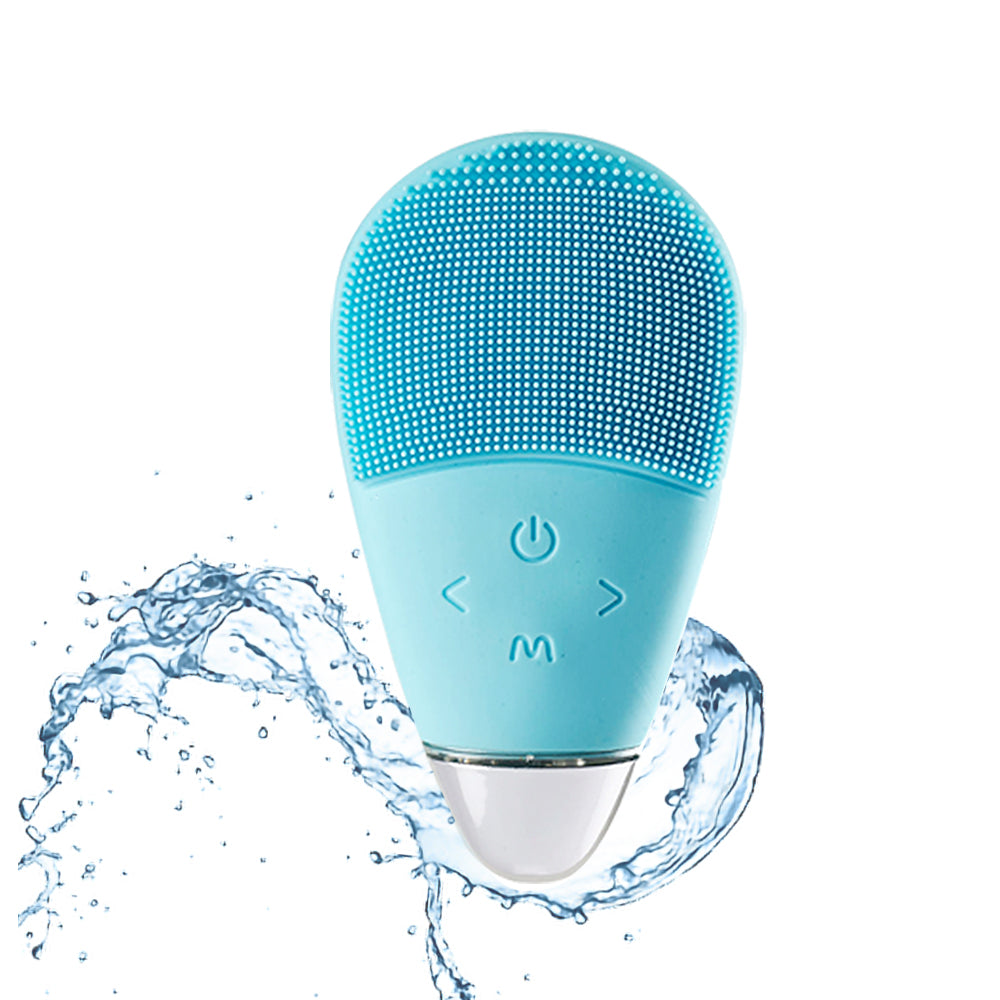 Lifelong Facial Cleansing Brush, Rechargeable Electric Handheld Face Massager, Waterproof Ultra Hygienic Soft Silicone Face Scrubber