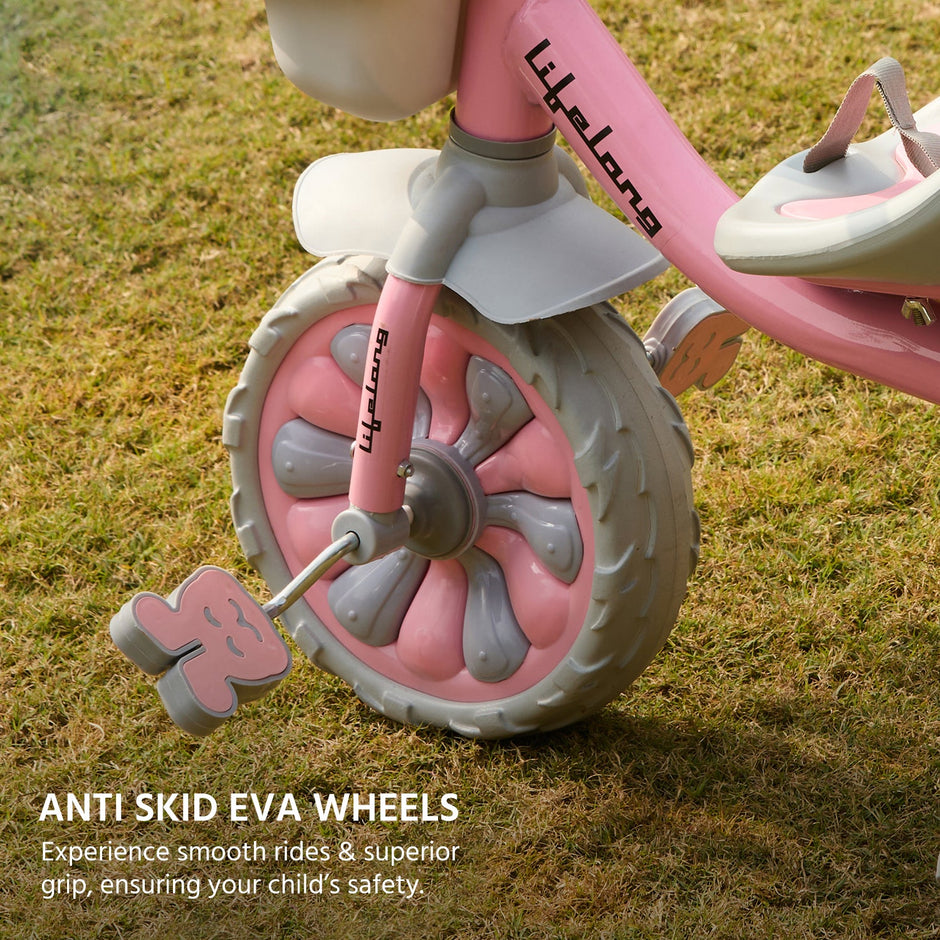 Lifelong Kids Tricycle with Eva wheels, bell and Storage Basket / baby Trike/ Age Group 2 Year to 5years/ pink(LLKTC05)