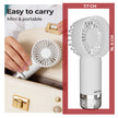 Lifelong Portable Mist Hand Fan with USB Type-C Charging | Mini Rechargeable Fan with Water Mist | 4400 RPM High Speed | Compact Handheld Cooling Fan for Travel & Outdoor (White)