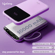 Lifelong Electronics 10000mAh 22.5W Fast Charging Power Bank | 3 Inputs (1 Built-in USB A Cable + 1 C + 1 Lightning Port) & 6 Outputs (3 Built-in Cables + 1 C + 2 A Port) | Small Pocket Size Powerbank