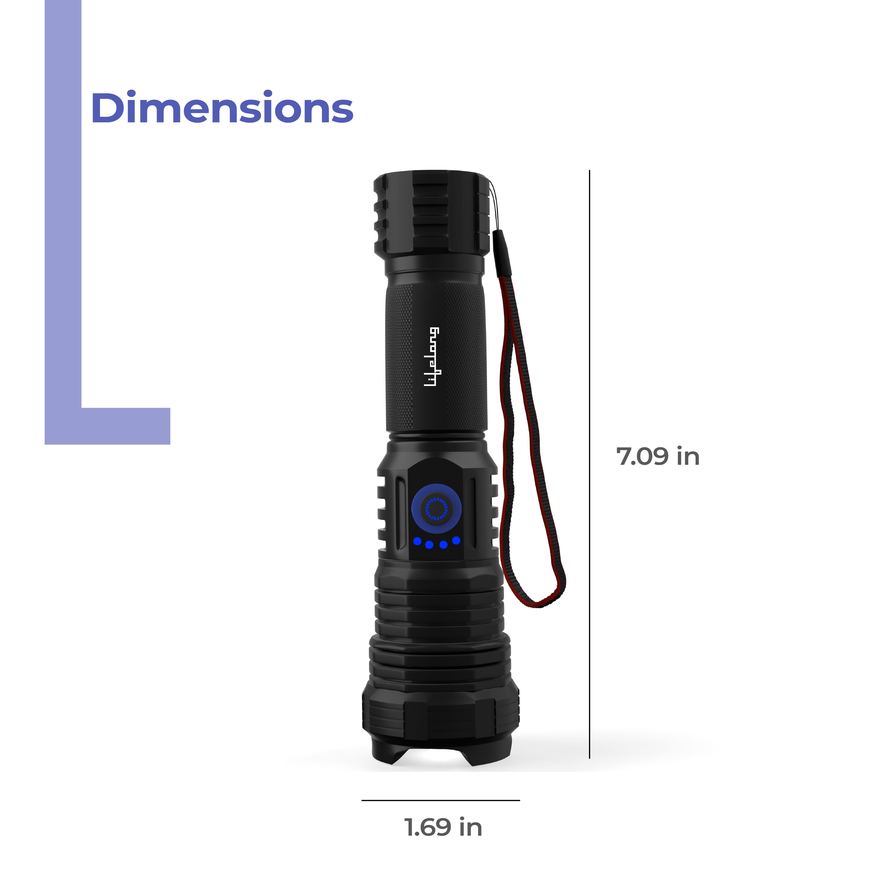 Lifelong Rechargeable High Power Torch Light | 5000 Lumens,  XHP90 Emergency Flash Light for Night| 5000 mAh | IP55 Dust & Waterproof |Adjustable Focus Zoom & Wide Beam for Camping, Trekking & Outdoor