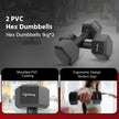 Lifelong PVC Hex Dumbbells Pack of 2 (1kg*2) Black Color for Home Gym Equipment Fitness Barbell