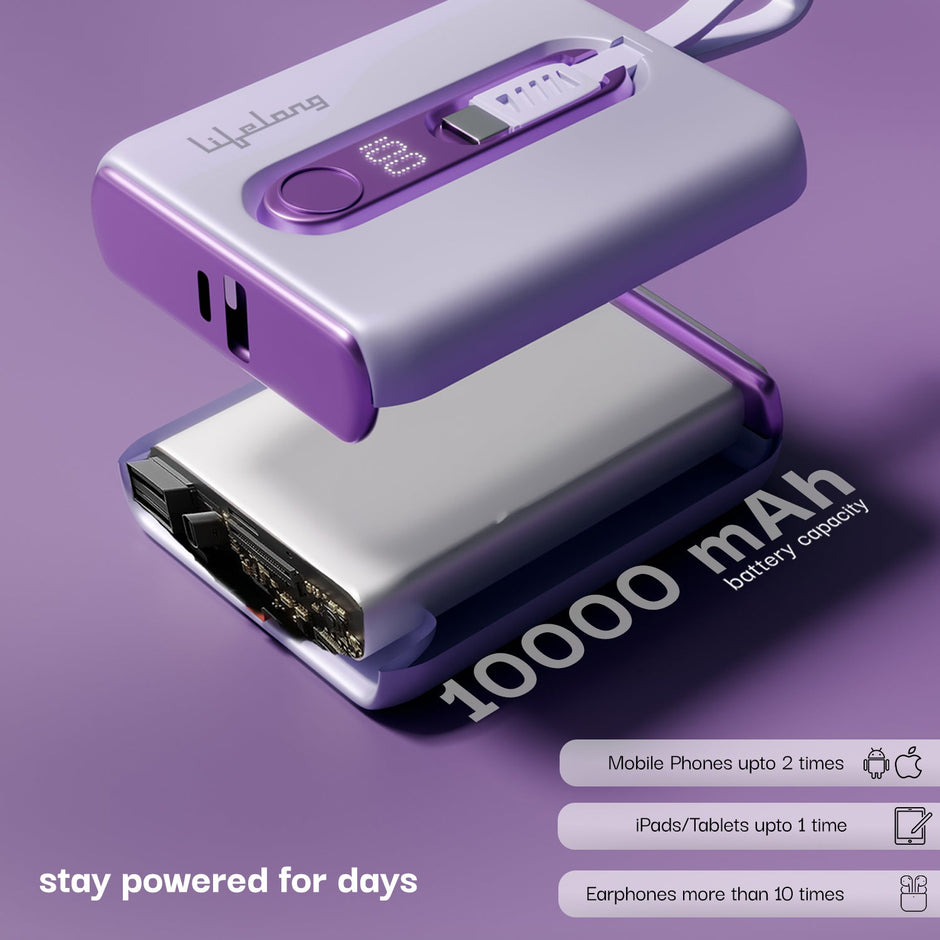 Lifelong 10000 mAh compact power bank