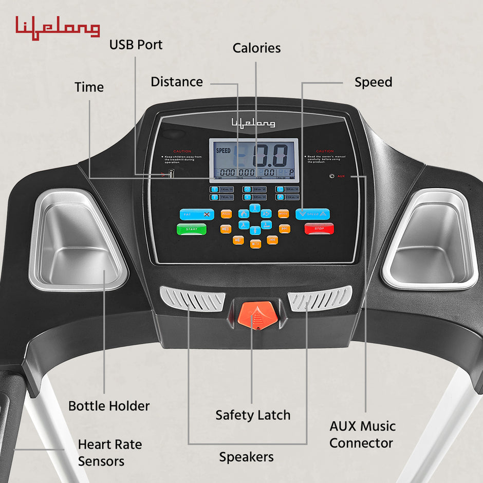 Compact Treadmill for Home | 110kg | Manual Incline | Bluetooth & Speakers