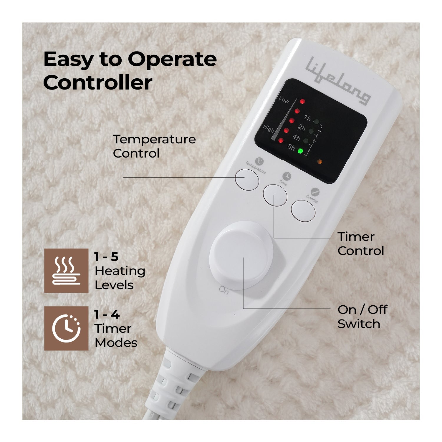 Lifelong Electric Under Blanket - Double Bed - LLEUB27