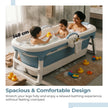 Lifelong Bath Tub for Adults & Kids | Foldable & Large Bathtub for Bathroom with Temperature Meter, Massage Rollers, etc | Ideal for Steam Bath & Spa for Home | Comes with Laptop & iPad Holder