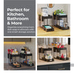 Lifelong 2-Tier Under Sink Storage Organizer (Pack of 2) | Pull Out Cabinet | Drawers for Kitchen Cabinets | Sliding Rack with Panels & Hooks | Multipurpose Organiser for Kitchen or Bathroom