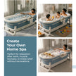 Lifelong Bath Tub for Adults & Kids | Foldable & Large Bathtub for Bathroom with Temperature Meter, Massage Rollers, etc | Ideal for Steam Bath & Spa for Home | Comes with Laptop & iPad Holder