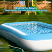 Swimming Pool for Kids | Inflatable Sunset Glow Round Colourful Ring Baby Pool (Blue)