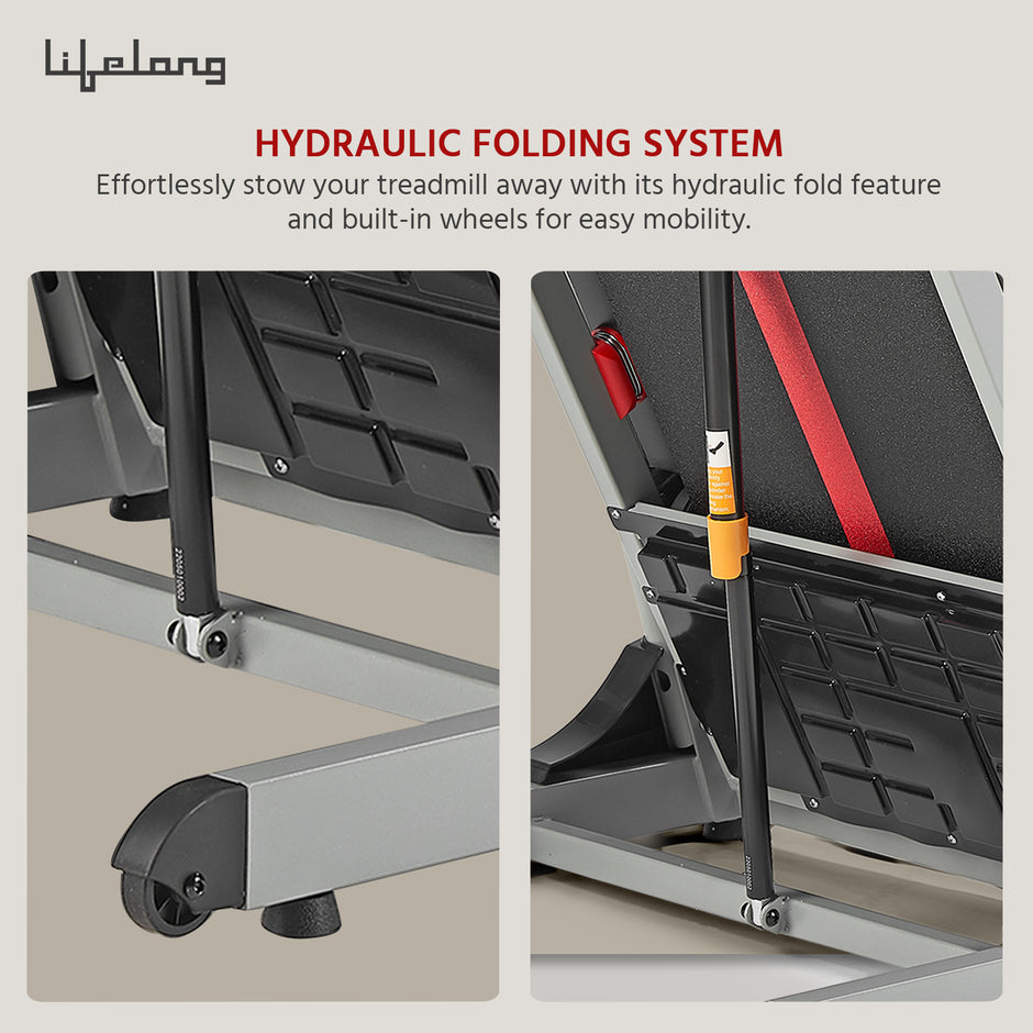Compact Treadmill for Home | 110kg | Manual Incline | Bluetooth & Speakers