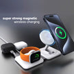 Pocket Power Wireless Charger 23 W 4 in 1 Foldable Magsafe Charger for iPhone 15/14/13/12 Series, Apple Airpods, Apple Watch, Fast Charging, 3 Outputs, Led Indicator, White