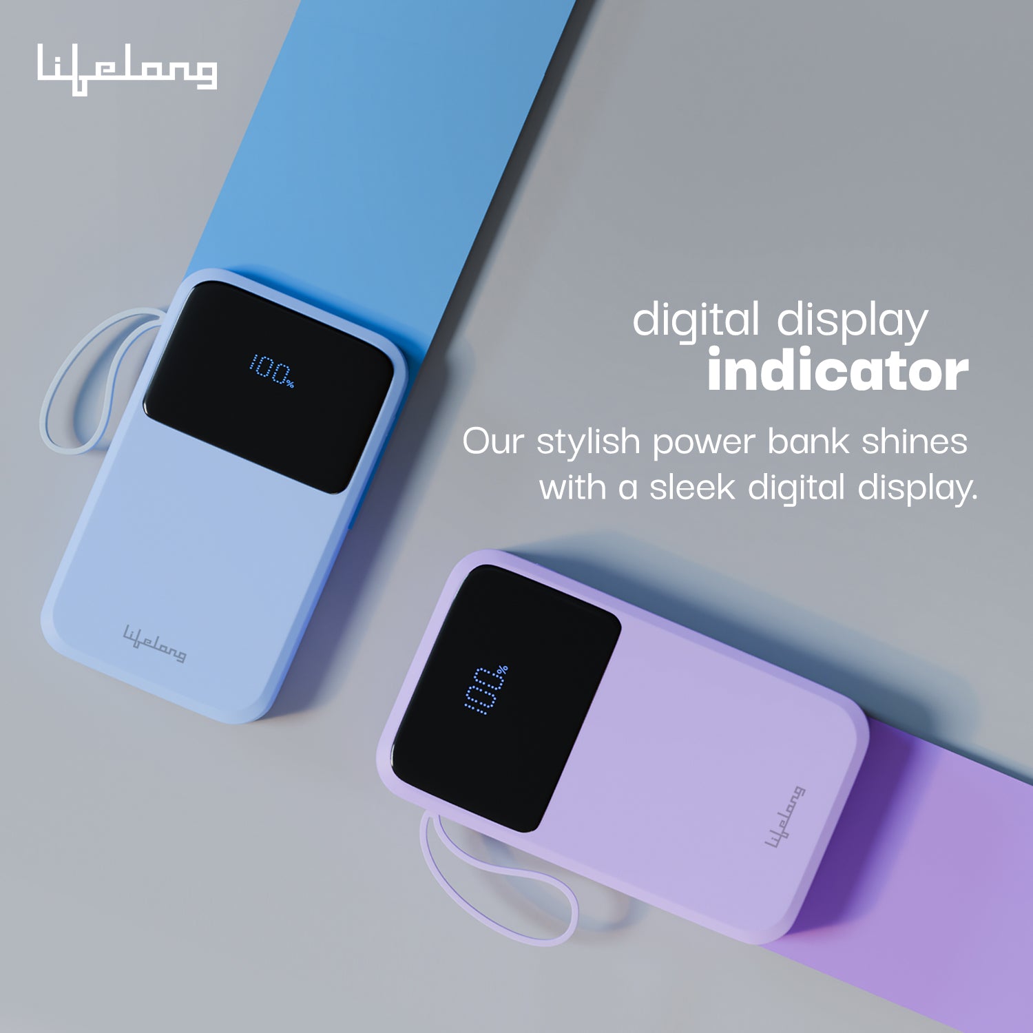 Lifelong Electronics 20000mAh 22.5W Fast Charging Power Bank | 3 Inputs (1 Built-in USB A Cable + 1 C + 1 Lightning Port) & 6 Outputs (3 Built-in Cables + 1 C + 2 A Port) | Small Pocket Size Powerbank