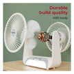 Lifelong Rechargeable Personal Table Fan with LED Light | 5W BLDC Motor | 3 Speed up to 2700 RPM | 2400mAh Battery | Portable Desk Fan