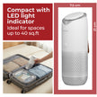 Lifelong Car Air Purifier with HEPA 13 & Carbon Filter | Portable Auto Air Cleaner | 3 Speed, Low Noise, LED Light (White)