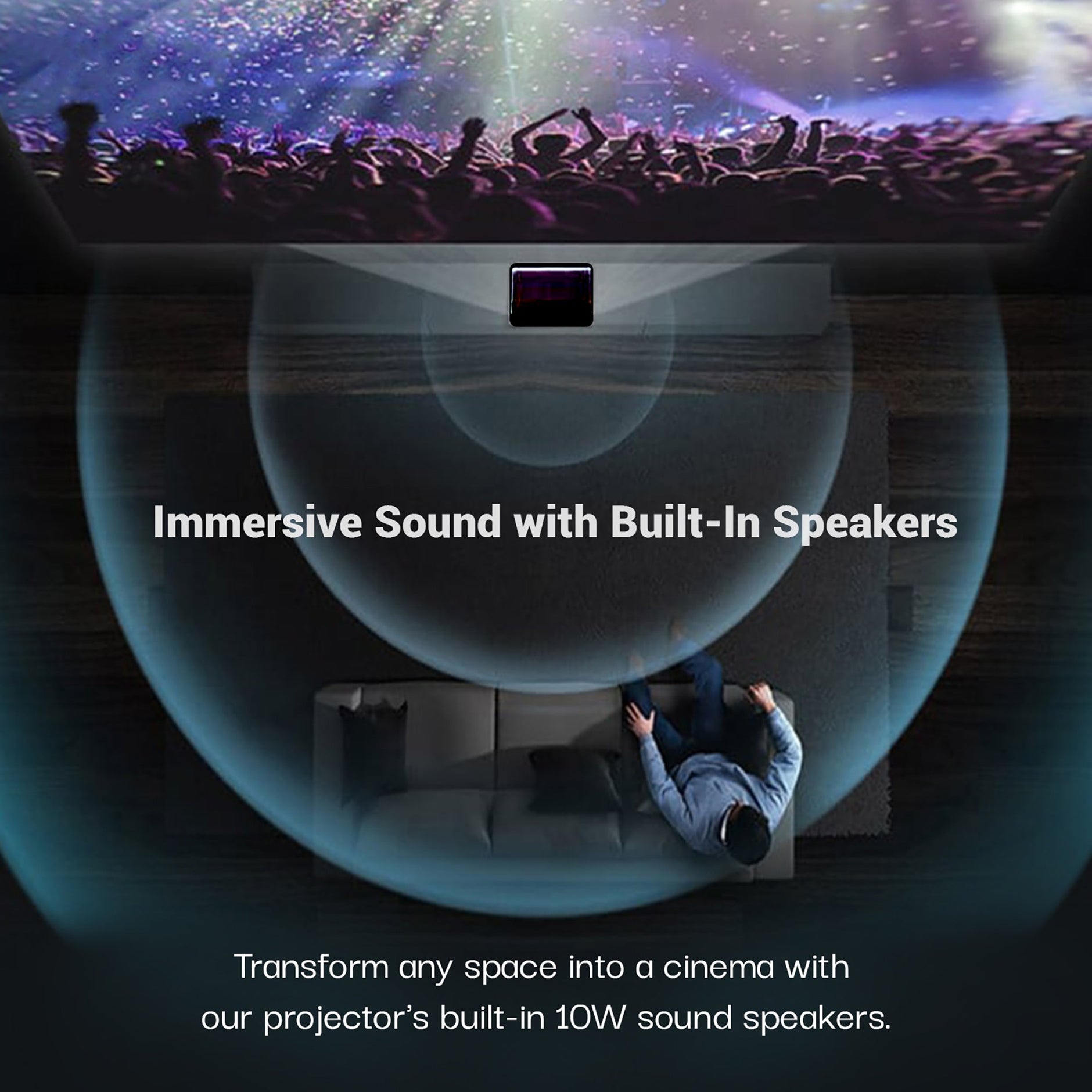 SmartStream Smart Projector, Android 9 with Built-in Smart Apps, Nativ ...