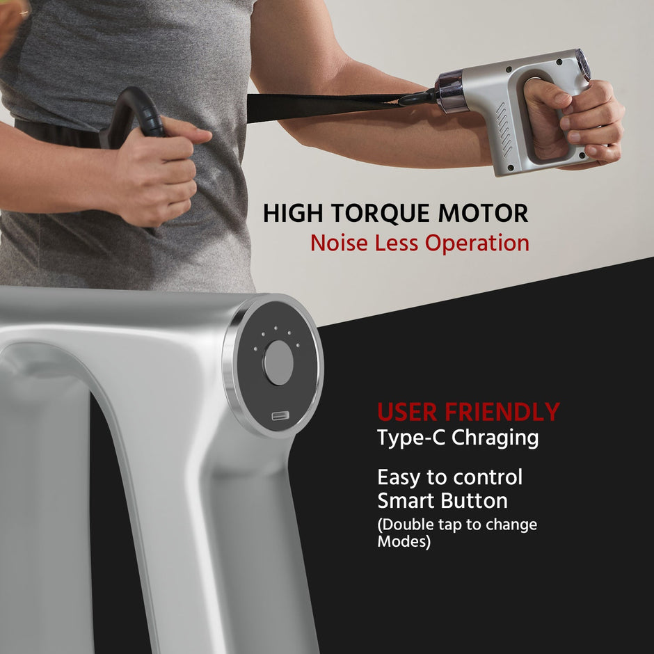Lifelong LLGM135 Rechargeable Handheld Massage Gun With Belt