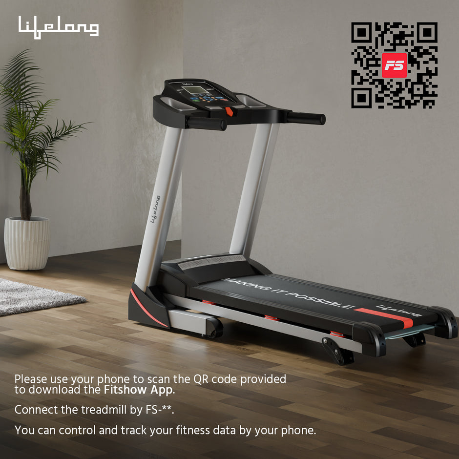 Compact Treadmill for Home | 110kg | Manual Incline | Bluetooth & Speakers