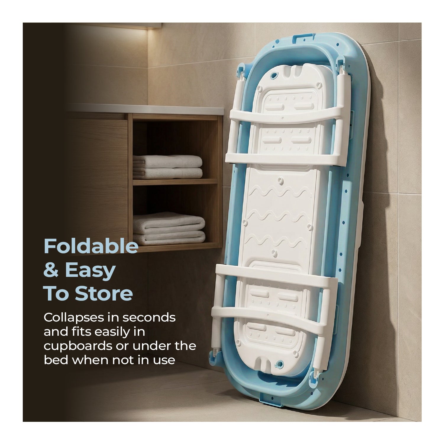 Lifelong Bath Tub for Adults & Kids | Foldable & Large Bathtub for Bathroom with Temperature Meter, Massage Rollers, etc | Ideal for Steam Bath & Spa for Home | Comes with Laptop & iPad Holder