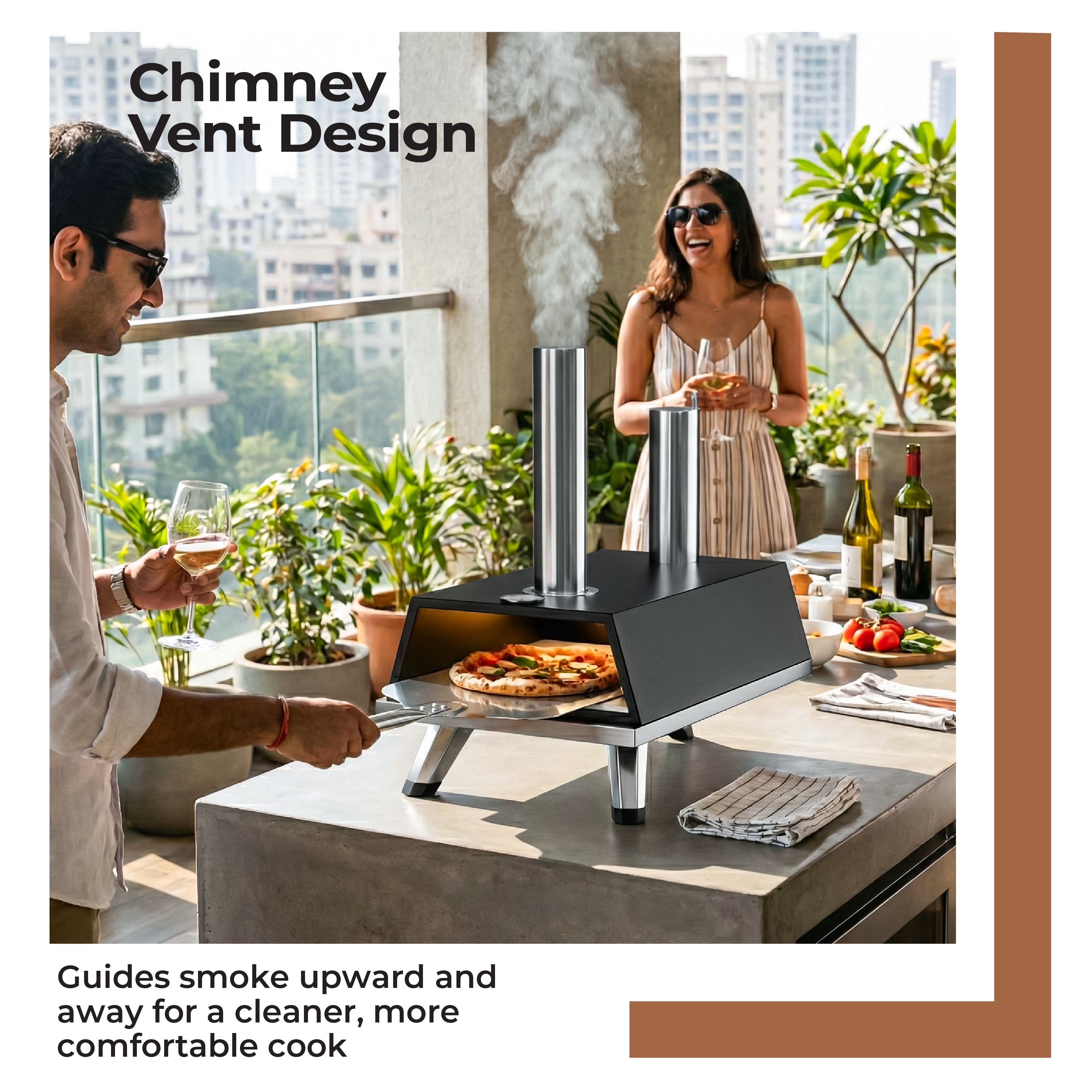 Lifelong Portable Wood Pizza Maker for Home