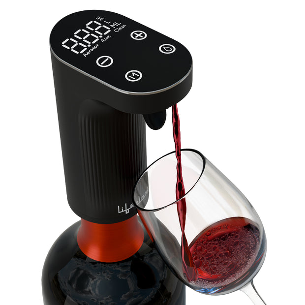 Lifelong Rechargeable Drink Dispenser & Aerator | Bar Accessories for Home | Whisky Measures – 1 to 999 mL | For Cocktail, Wine, Whiskey Bottle | Alcohol Dispenser | Easily Measure & Pour (LLELD09)