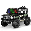 Lifelong 12V Ride-On Jeep Car for Kids – Army Green | Electric Battery Operated with Remote Control, Bluetooth Music, LED Lights, Seatbelt | Age1+ Years