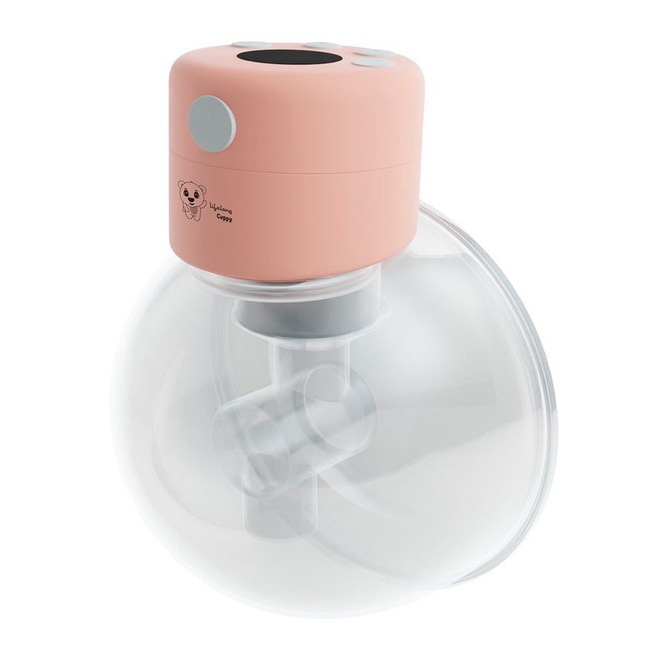 Lifelong Cuppy Wearable Breast Pump | Hands-Free, BPA-Free | 2 Modes, 10 Levels | Rechargeable Motor