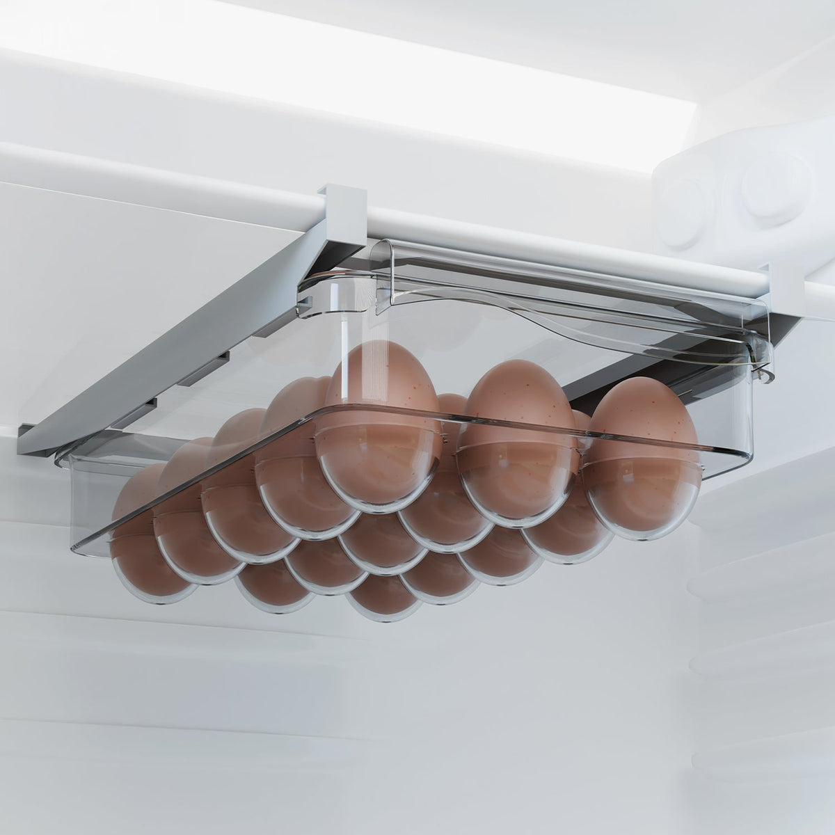Fridge Under-Shelf Egg Storage Rack for 15 Eggs
