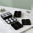 Lifelong Ice Cube Tray - Set of 3 | Silicone Ice Moulds for Freezer | Square, Round & Diamond | Food-Grade, Leakproof, Easy Release | Large Cubes for Cocktails, Yogurt, Ice Cream(-30°C to 280°C)