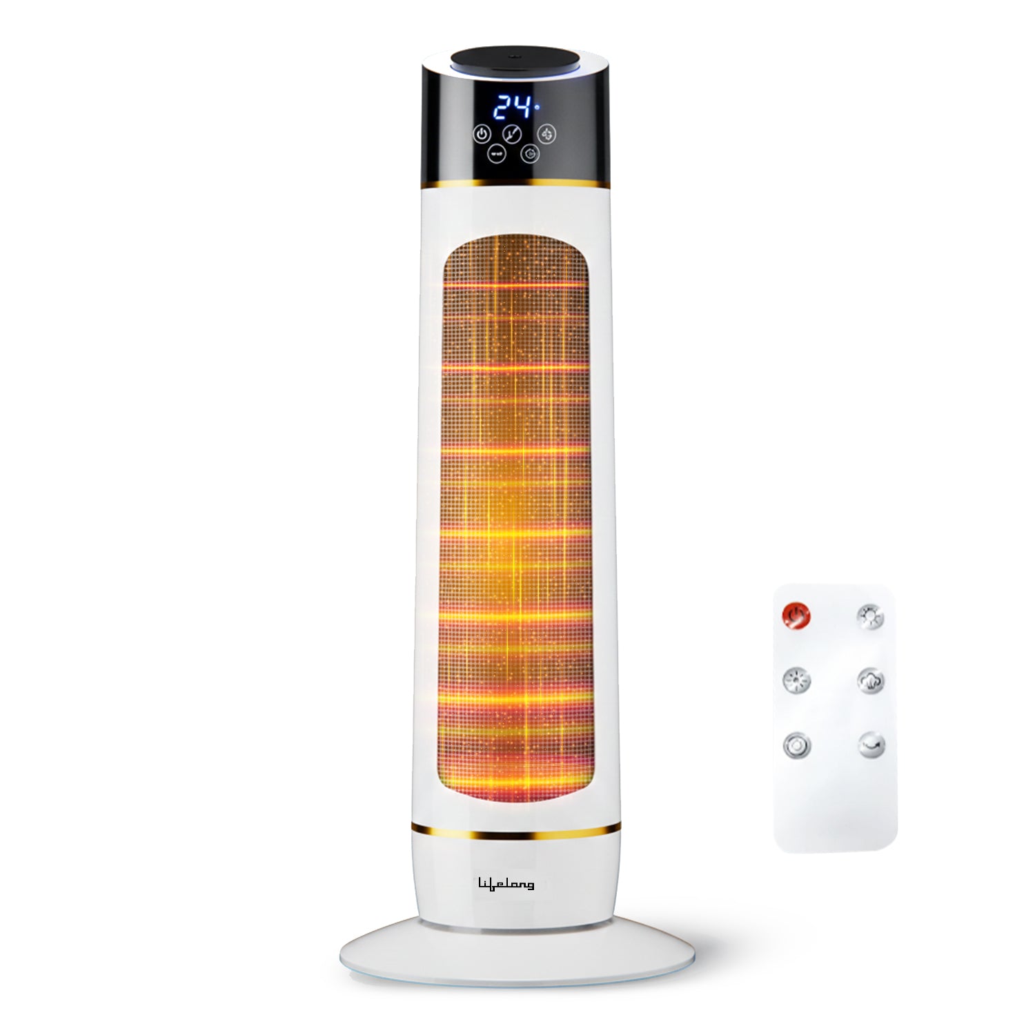 Lifelong PTC Room Heater for Home in Winter | 2000W with Humidification | Bedroom Electric Heater with RGB Light & Remote | 2in1 Fan Mode & Warm Wind | Low Noise, Energy Efficient & Portable Heater