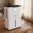 Lifelong Dehumidifier for Bedroom, Home, Wardrobe & Car | Portable Moisture Absorber with Intelligent Touch Control, 24-Hour Timer, 2-Speed Fan, Auto Defrost, Humidity Indicator & 180° Wheels