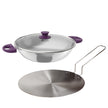 Lifelong 20 CM Kadhai with Lid and Roti Tawa| Soft touch handles | LLTPC3