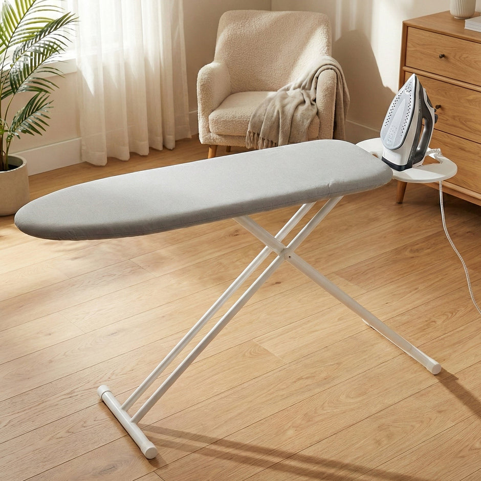 Lifelong Foldable Ironing Board with Steel Frame, Heat-Resistant Cover | Heavy-Duty & Durable Iron Board with Stand |