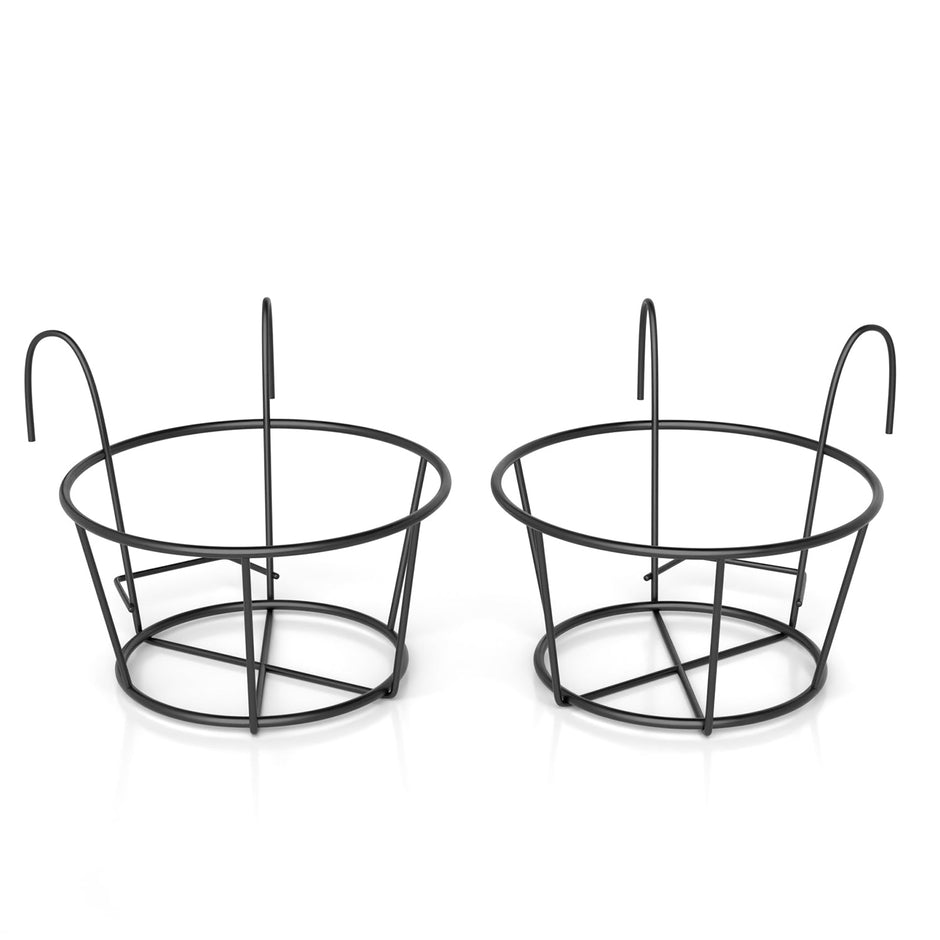 Lifelong Set of 2 Hanging Plant Stand Metal Planters for Indoor Outdoor Plants