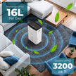 Lifelong Dehumidifier for Bedroom, Home, Wardrobe & Car | Portable Moisture Absorber with Intelligent Touch Control, 24-Hour Timer, 2-Speed Fan, Auto Defrost, Humidity Indicator & 180° Wheels
